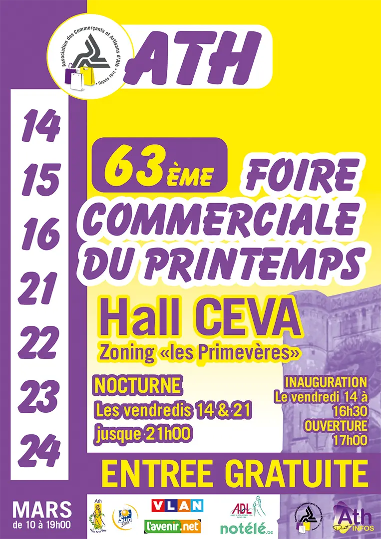 Affiche foire commerciale de printemps ATH 2025